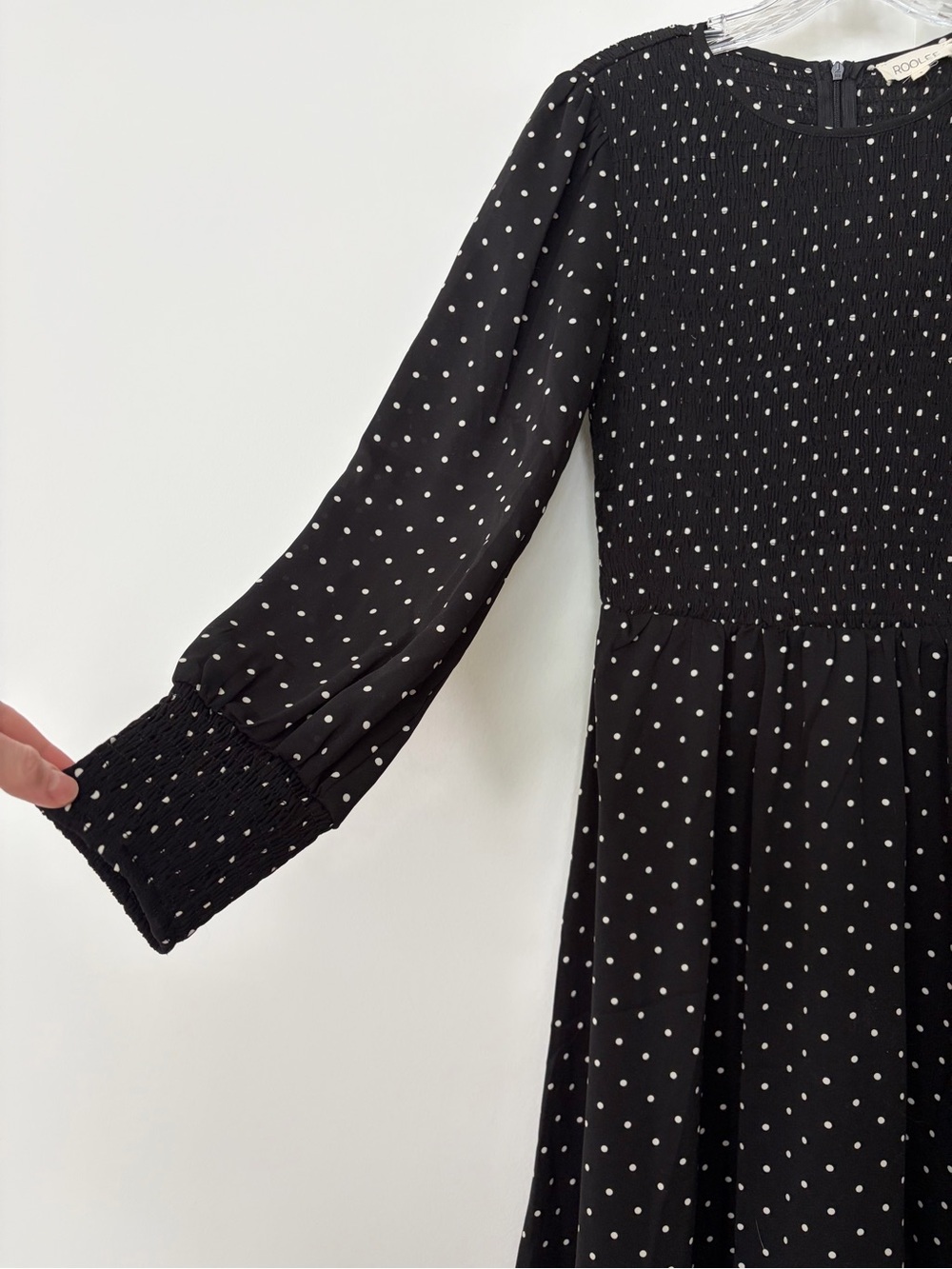 Roolee Black Polka Dot Maxi Dress - Picture 3 of 3